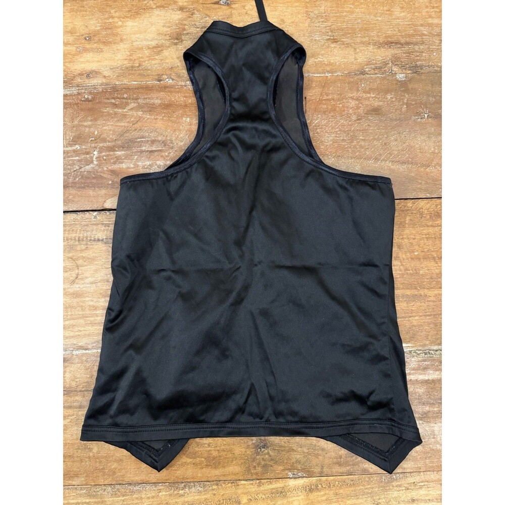 Super Sexy Authentic Amnesia Satin Style Open Front Laced Vest Size XS/S - Picture 5 of 5